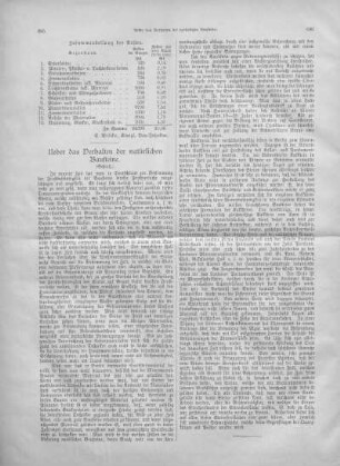 Ueber das Verhalten der natürlichen Bausteine.