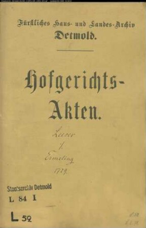 Leeser, Joseph gegen Philipp Ermeling, Schmied zu Detmold - Schuldforderung