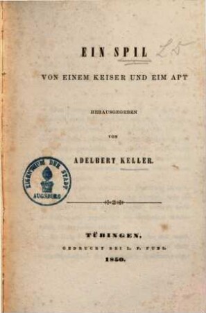 Ein Spiel von einem Keiser und eim Apt