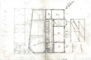 Hildebrand, Adolf von; München, Perfallstr.; Haus Hildebrand - frühes Projekt (Grundriss, Detail)