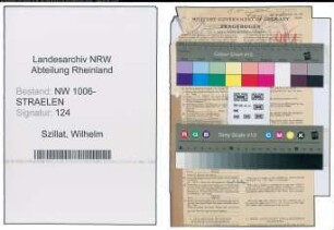 Entnazifizierung Wilhelm Szillat , geb. 31.07.1902 (Zollbeamter)