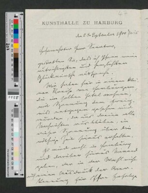 Brief an Werner von Melle