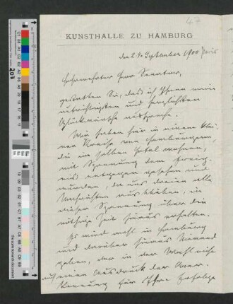 Brief an Werner von Melle