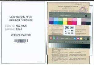 Entnazifizierung Heinrich Wolters , geb. 15.01.1902 (Landwirt)