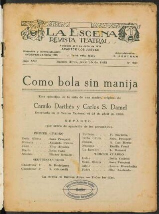 Como bola sin manija : tres episodios de la vida de una madre