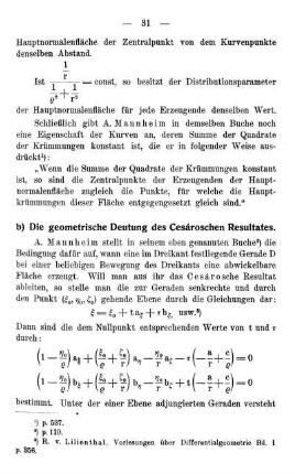b) Die geometrische Deutung des Cesároschen Resultates