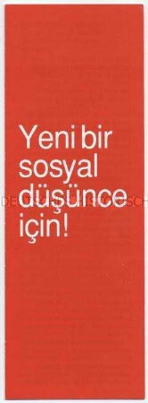 Propagandaschrift der Linkspartei.PDS in türkischer Sprache