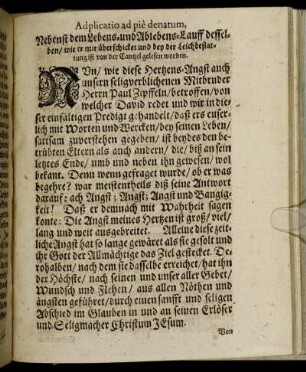 Nebenst dem Lebens- und Ablebens-Lauff [...]