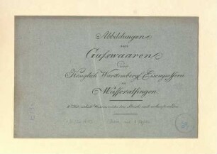 Lieferung von gusseisernen Waren an die Bauverwaltung