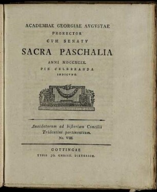 8: Anecdotorum ad historiam Concilii Tridentini pertinentium. Nr. VIII