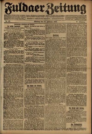Ausgabe vom Montag, den 25. Februar 1918.
