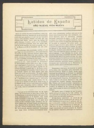 Latidos de España : Año nuevo, vida nueva