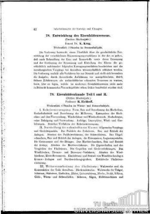 79. Eisenhüttenkunde Teil I und II