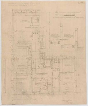 Fischer, Theodor; Nördlingen; Landwirtschaftsschule - Grundriss EG