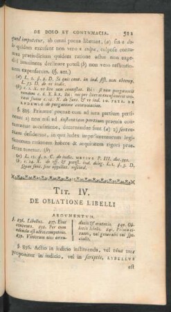 Tit. IV. De Oblatione Libelli