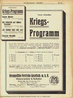 Patriotisches Kriegs-Programm