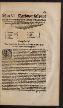 Das VII. Buch vom fall unnd garauß des Antichristischen Reichs und dem römischen Babylon ....