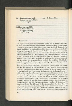 3.232 Anpassungsfähige Lehrmaschinen zur Gruppenschulung