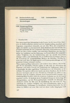 3.232 Anpassungsfähige Lehrmaschinen zur Gruppenschulung