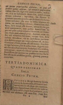 Tertia Dominica Qvadragesimae Luc. II. Concio Prima [- Concio Qvinta.]