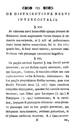De Distributione Nervi Intercostalis.