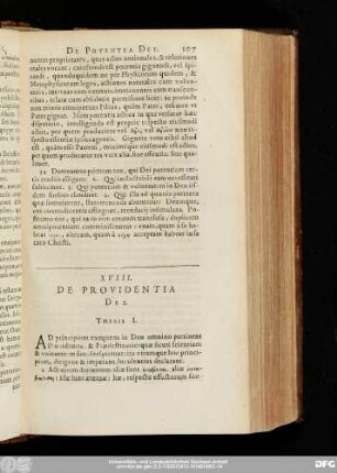XVIII. De Providentia Dei.