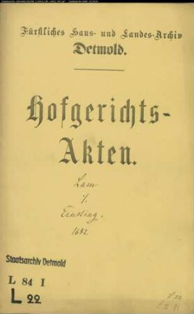Lam, Arnold Rudolf zu Salzuflen gegen Hermann Ernsting zu Salzuflen - Beleidigung