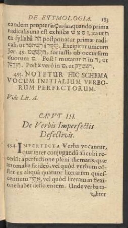 Caput III. De Verbis Imperfectis Defectivis