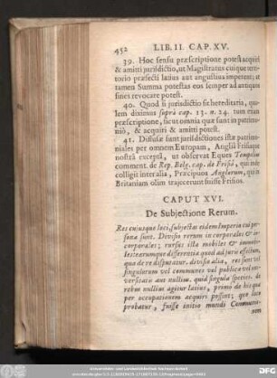 Caput XVI. De Subiectione Rerum.