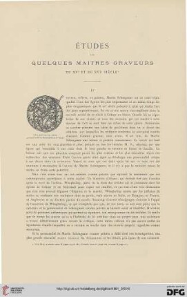 7: Études sur quelques maîtres graveurs du XVe et du XVIe siècle