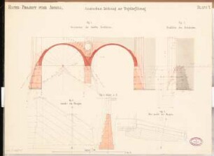 Hafen für Arkona Schinkelwettbewerb 1868: Tunnel: Konstruktionszeichnungen 1:60; Maßstabsleiste