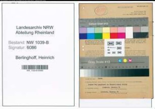 Entnazifizierung Heinrich Berlinghoff , geb. 16.05.1916 (Angestellter)