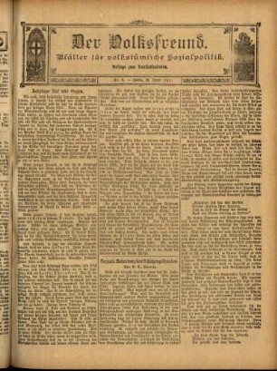 Ausgabe vom Sonntag, den 28. April 1912.