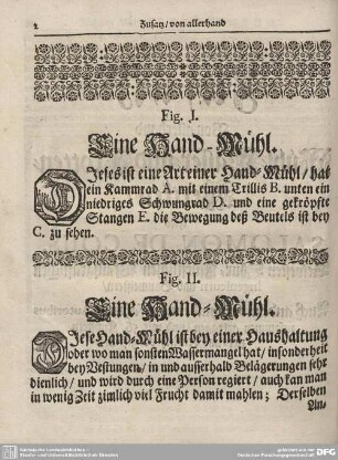 Fig. I. Eine Hand-Mühl.