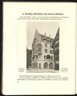 Abb. 68. Württembertische Landesbank, Filiale Ulm. Betonwerksteine der Steinfabrik Ulm (heute O. Leube.), Ulm a. D.
