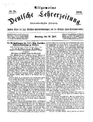 Die Verhandlungen der XXV. Allg. Deutschen Lehrerversammlung zu Bremen
