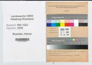 Entnazifizierung Hanns Buecken , geb. 28.03.1905 (Medizinalrat)