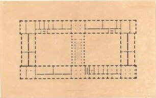 Gärtner, Friedrich von; München, Ludwigstr.; Staatsbibliothek - Grundriss