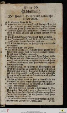 Abbildung Der Keyserl. Haupt = und Residentz = Stadt Wien