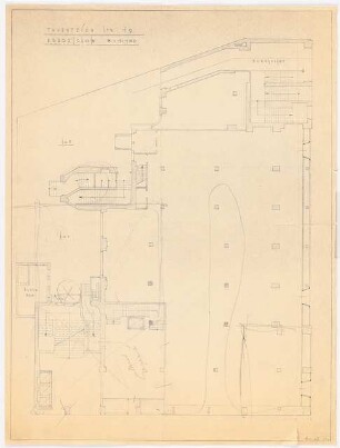 Geschäftshaus und Kino Tauentzienstraße 19-19a, Berlin-Schöneberg: Umbau des Kinos zum Kaufhaus: Grundriss EG 1:100