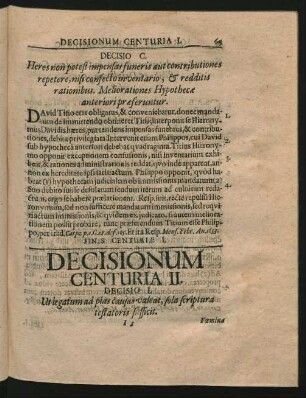 Decisionum Centuria II.