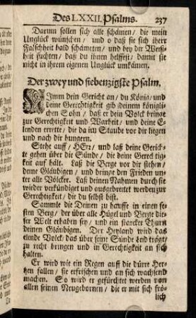 237-247, Der LXXII. - LXXIV. Psalm