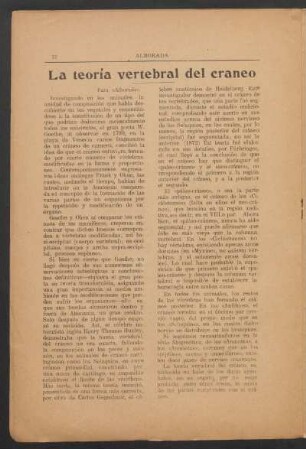 La teoría vertebral del cráneo