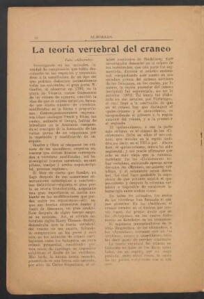La teoría vertebral del cráneo