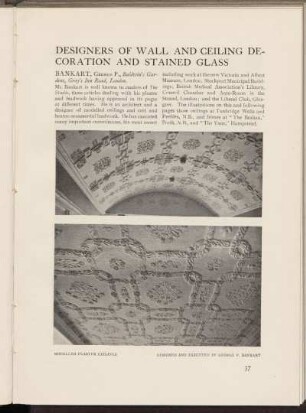 Designers of wall and ceiling decoration and stained glass