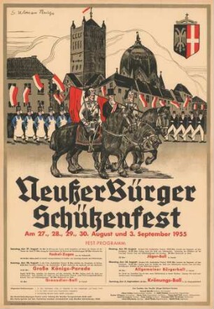 Festplakat Neusser Schützenfest von 1955