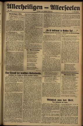 Zweite Ausgabe vom Donnerstag, den 01. November 1934.