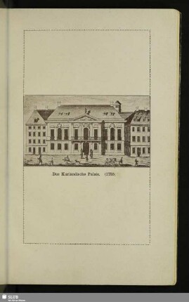 Das Kurländische Palais (1735)