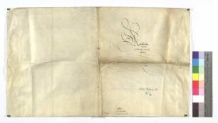 Revers Barthlin Kärchers (Kerchers) und Konsorten in Enzberg um die von dem Kloster Maulbronn verkaufte eigentümliche Wiese dort.