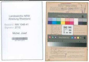 Entnazifizierung Josef Michel , geb. 04.02.1915 (Polizist)